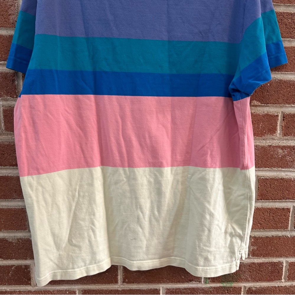 J. Crew‎ Tshirt Rugby Multistripe Size XL Vintage Look - Picture 2 of 14